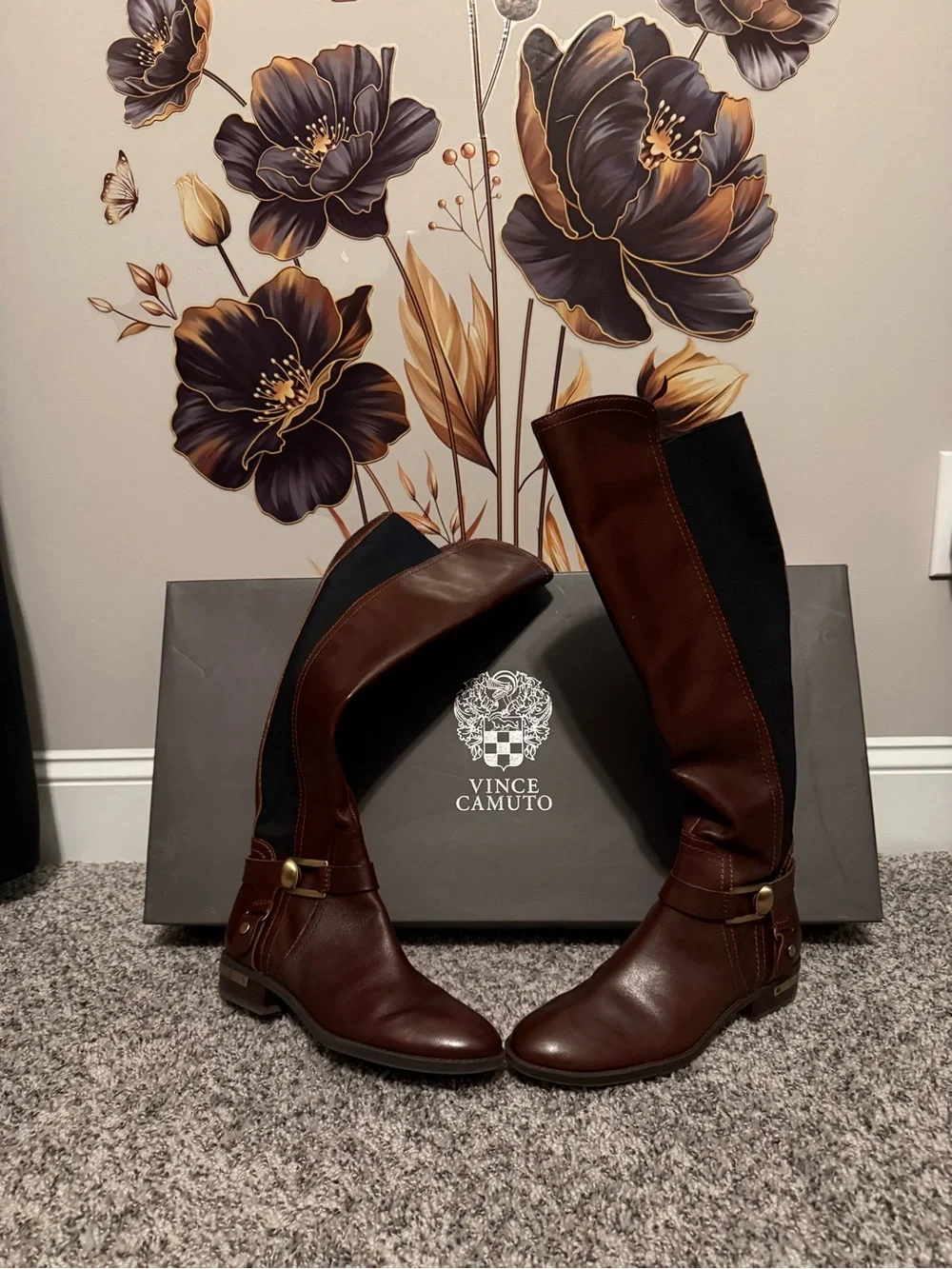 Vince Camuto Medium Calf Leather or Suede Tall Boot - Amabel